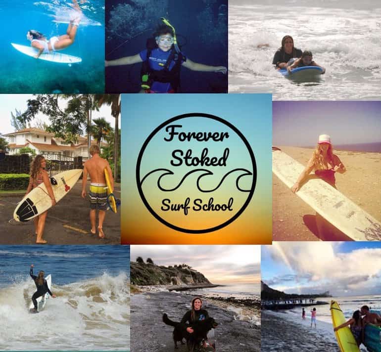 Collage of surfing pics