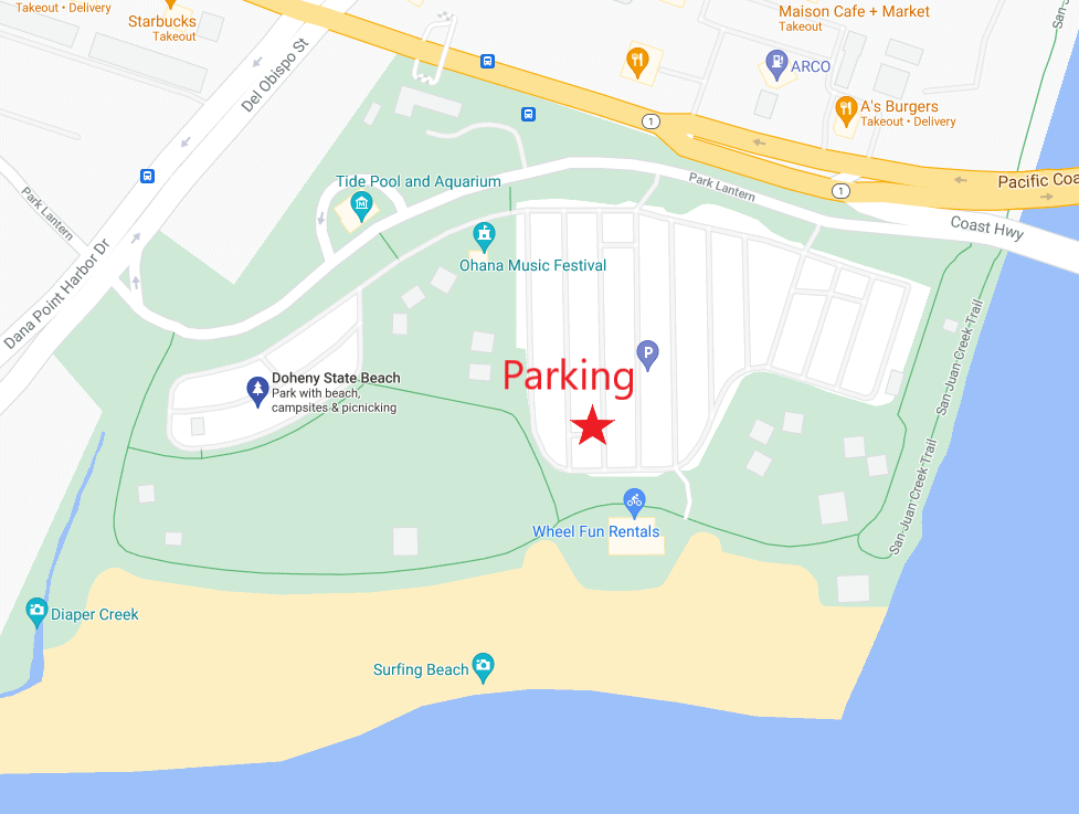 Doheny Parking Map